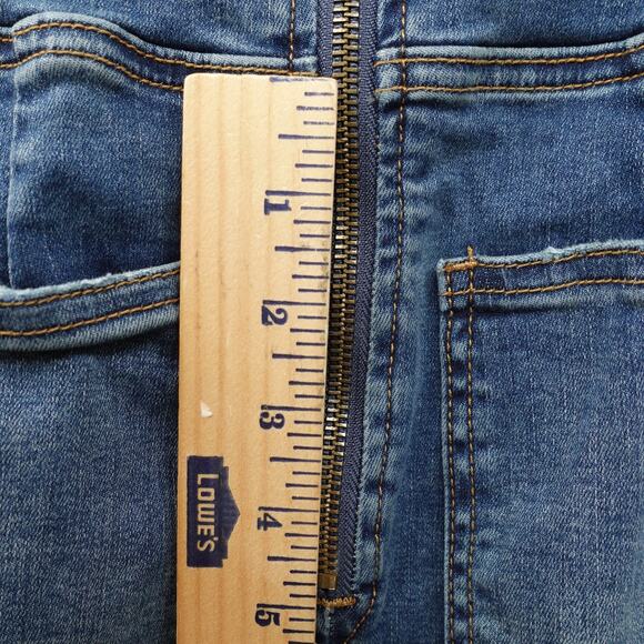 Free People Denim Jumpsuit SZ XS Zip Up Long Sleeve Collared Workwear Utility - Picture 8 of 11